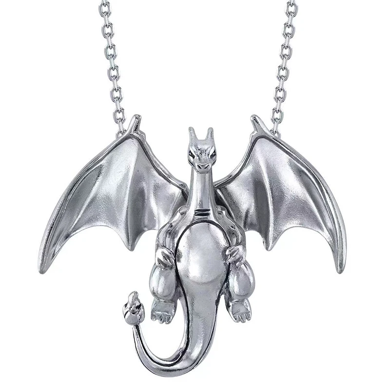 

Ожерелье Charizard для мужчин с аниме-подвеской, крутая волнистая цепочка для мальчиков 2023, модные Мультяшные периферийные аксессуары, подарки ...