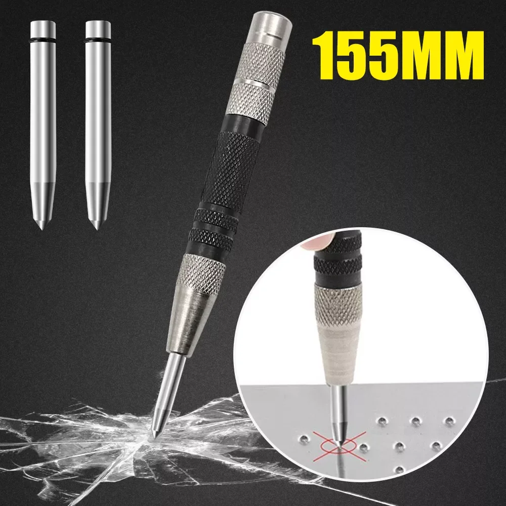 

Centre Punch Auto Center Pin Punch Spring Loaded Adjustable Dent Press Marker Woodworking Carpenter Metal Drill Tool