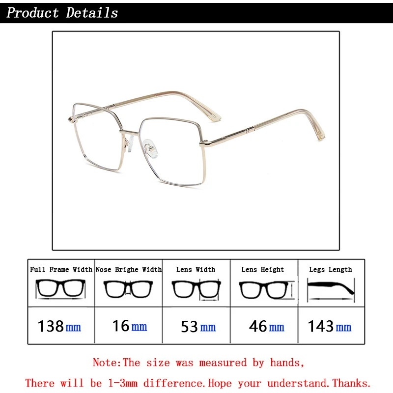 Новые модные женские ретро лоскутные цветные милые синие очки для близорукости