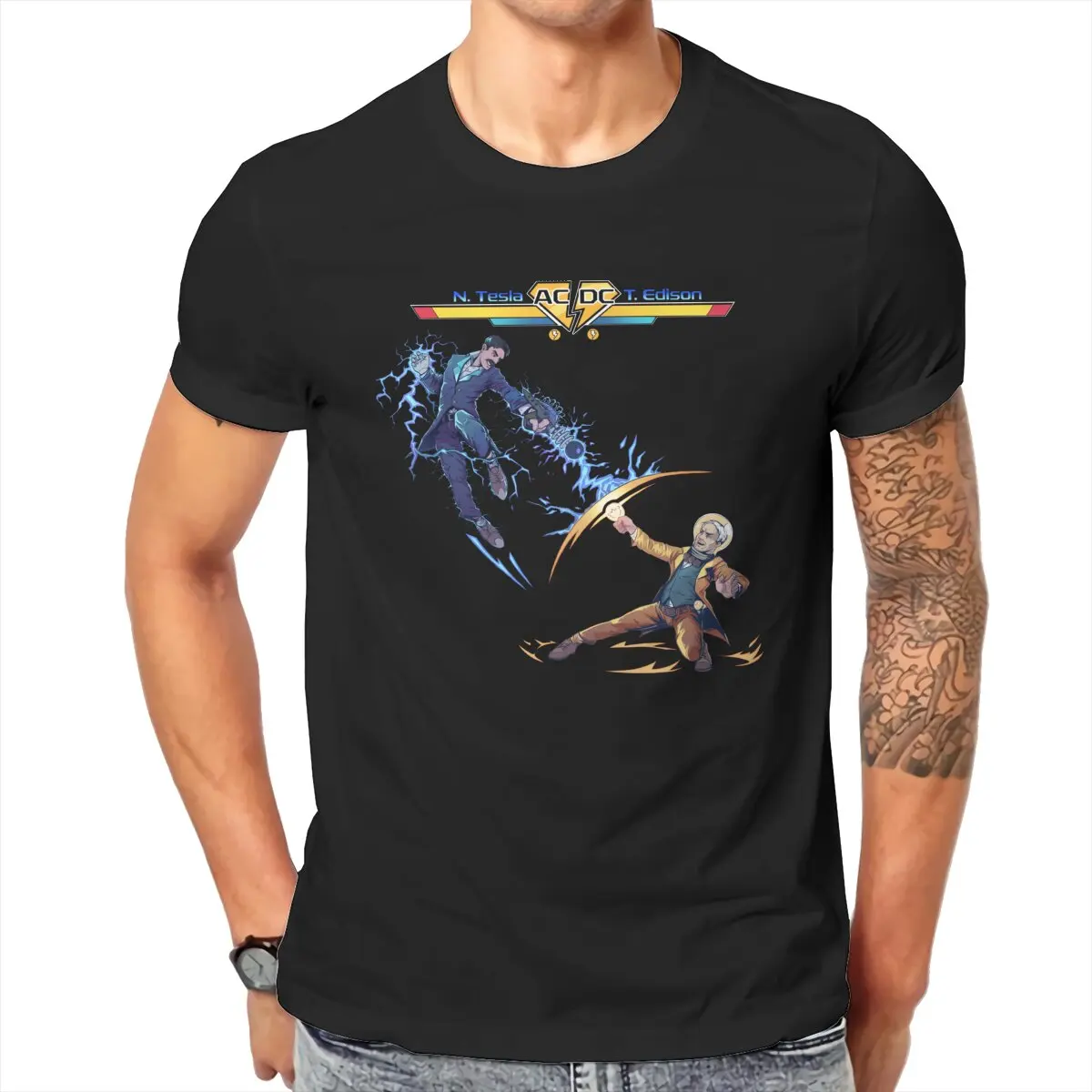 

Мужская хлопковая футболка с коротким рукавом, с принтом Томаса Эдисона