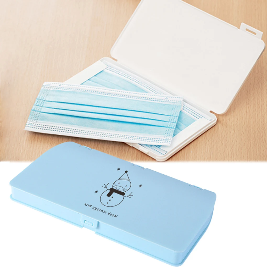 

1pcs Portable Disposable Face Mask Storage Holder Box Buckle Design Mask Face Cover Organizer PP Plastic Mask Storage Case