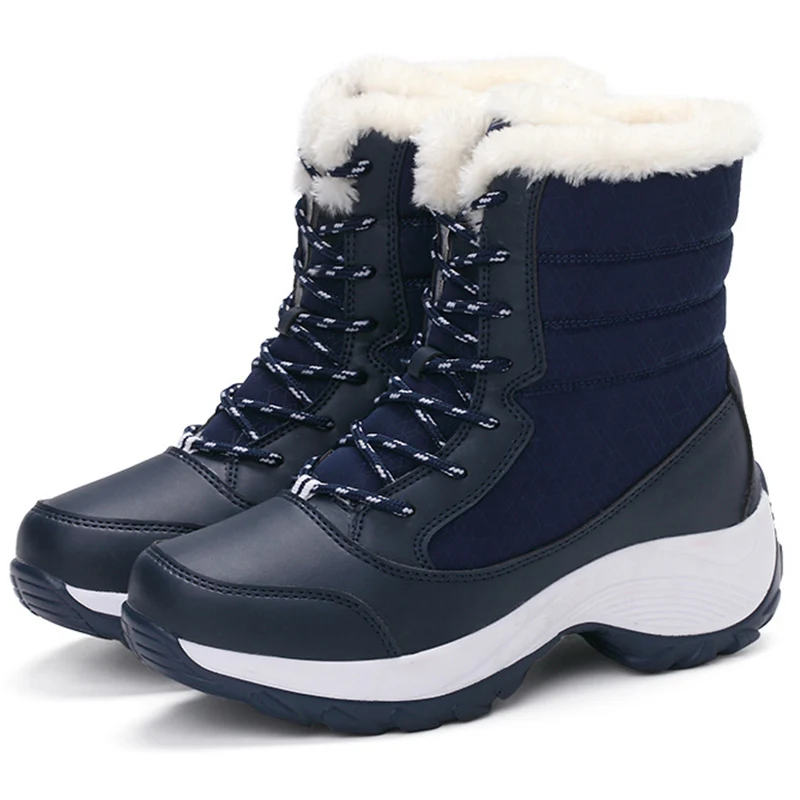 Platform Boots Ladies Casual Snow Boot High Quality Non-Slip Warm Plush Sports Hiking Shoes Thick Sole Ankle Boots Zapatos Mujer
