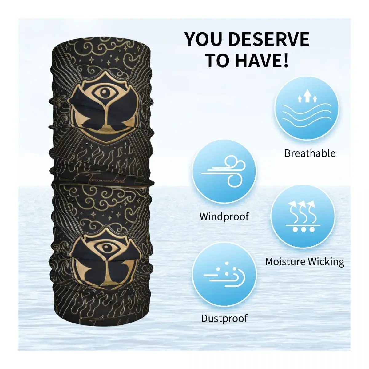 Бандана на заказ Tomorrowland зимняя теплая повязка шею ветрозащитная накидка шарф для