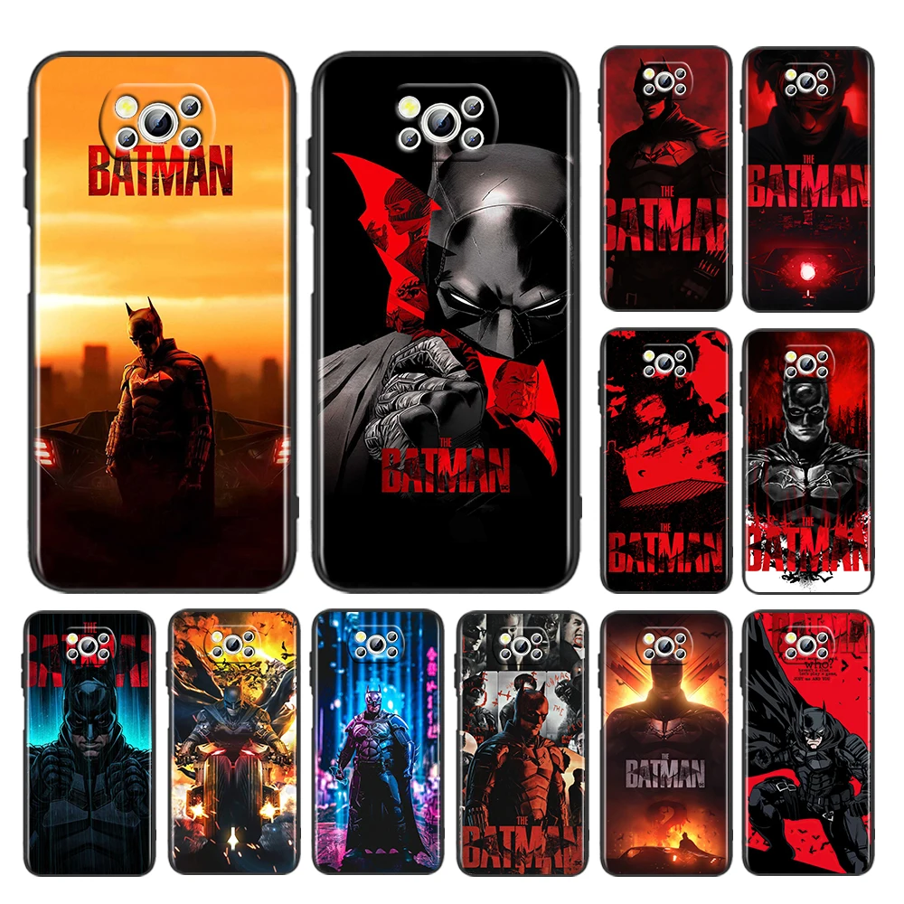 

DC Fashion Cool Batman Case For Xiaomi Mi Poco X4 X3 NFC F4 F3 GT M5 M5s M4 M3 Pro C40 C3 5G Soft Black Phone Cover Core Capa