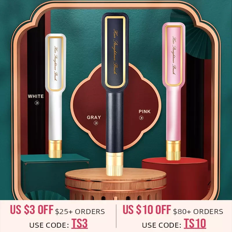 

Новинка расческа для выпрямления Горячая расческа для выпрямления 30 с быстро нагревающаяся Расческа 2 в 1 профессиональная плойка для волос...