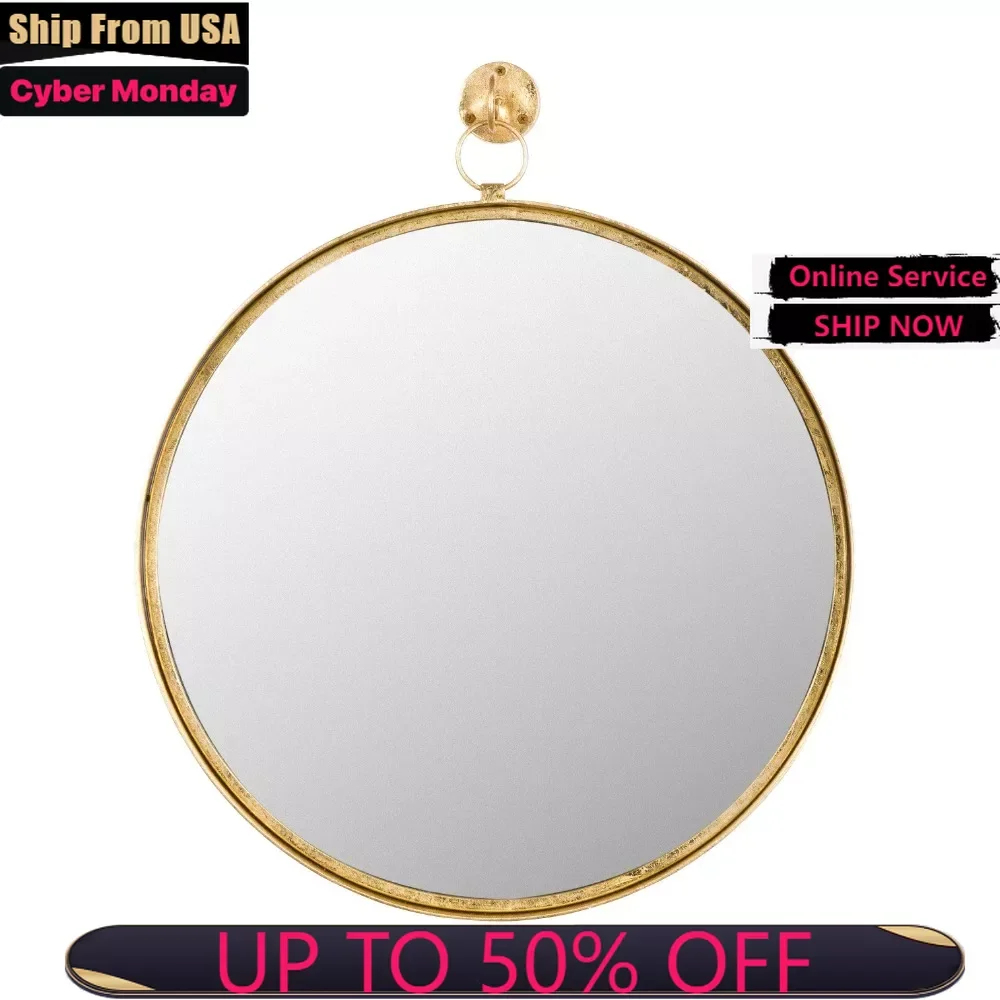 

Modern Farmhouse Bescott Suspended Round Decorative Wall Mirror