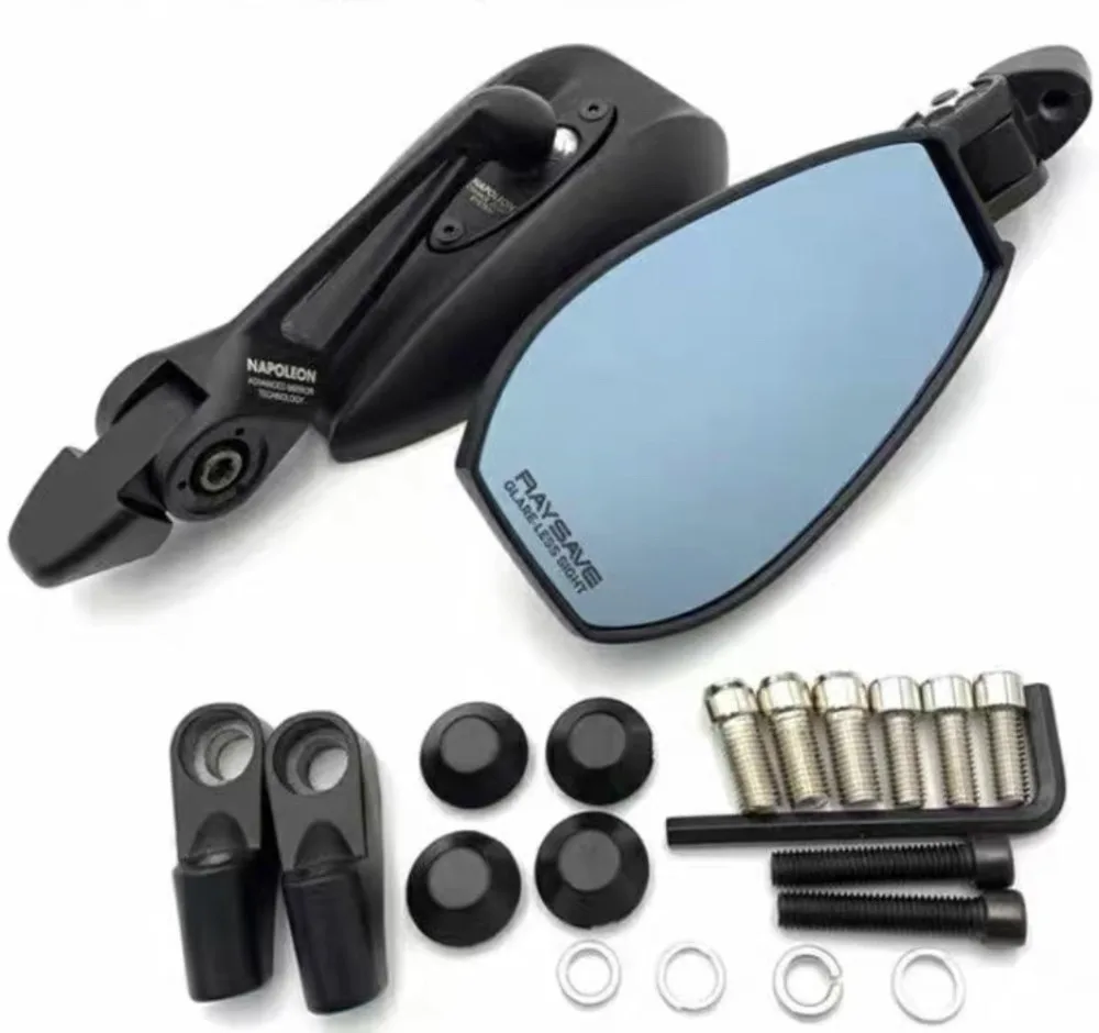 

Universal Motorcycle Accessories Aluminum Blue Glass Rearview Mirror FOR YAMAHA MT-07 MT07 YBR 125Z NMAX 155 FOR KAWASAKI