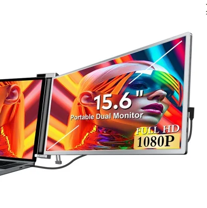 Фото Тройной монитор для ноутбука 15,6, правый экран 180 °   Поворот, Plug and Play для Windows/Mac (M1/M2/M3) Pro/Max с диагональю 15,6–17,3 дюйма — S3 №1