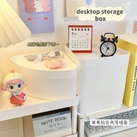 nordic ins cosmetic storage desk stationery organizer box with lid free combination plastic multi layer stackable storage boxes