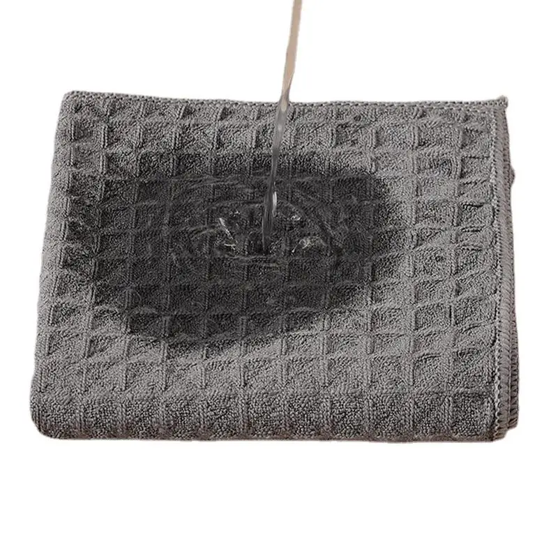 

Waffle Weave Dish Cloths Absorbent Cotton Kitchen Drying Dish Towels 30x30cm Cleaning Cloth For Coffee Machine Bar Counter