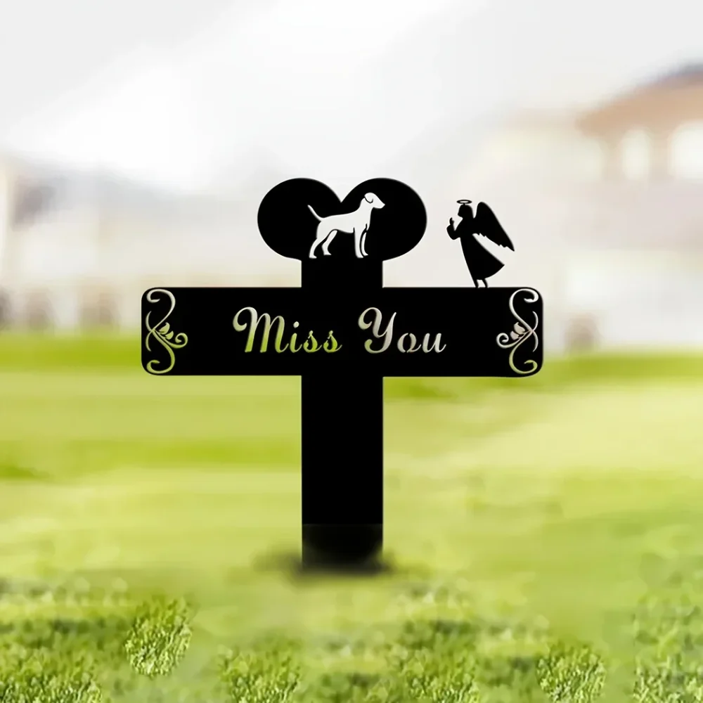 Металлический Мемориальный Кирпич С Дизайном Собаки Садовый Настенный Маркер