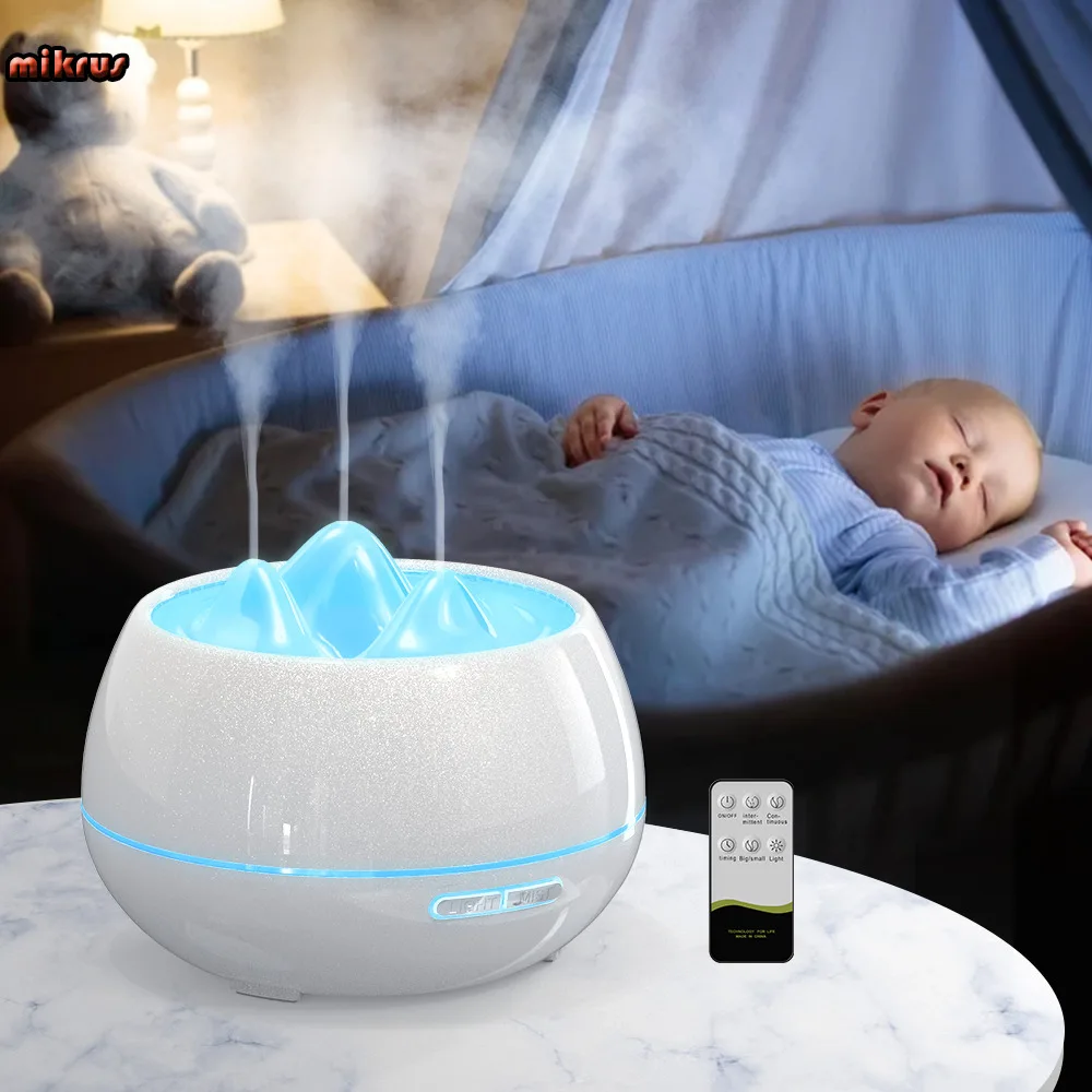 500ML Home Electric Aromatherapy Essential Oil Diffuser Remote Control Aroma Air Humidifier Purifier with Colorful LED Light