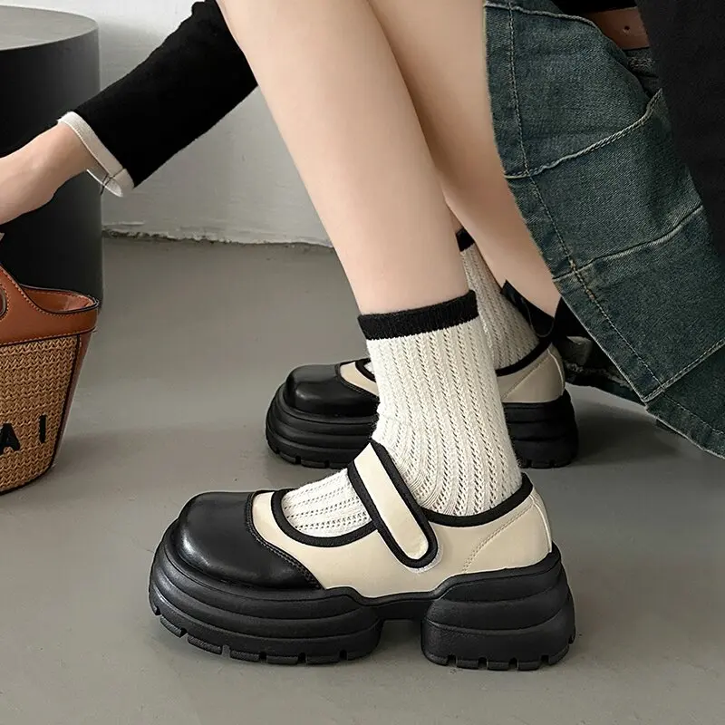 

Platform Women Pumps Fashion Girls Shallow Mary Jane Shoes Ladies Elegant Round Toe Thick Sole Lolita Shoes