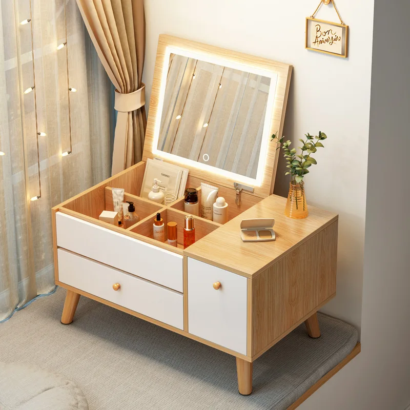 

Bay Window Dressing Table Bedroom Modern Minimalist New Minimalist Small Apartment Dressing Table And Desk One Furniture HY