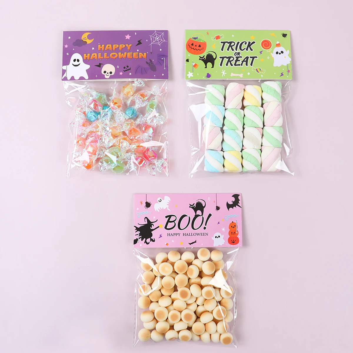 12 шт. пластиковые пакеты для конфет на Хэллоуин