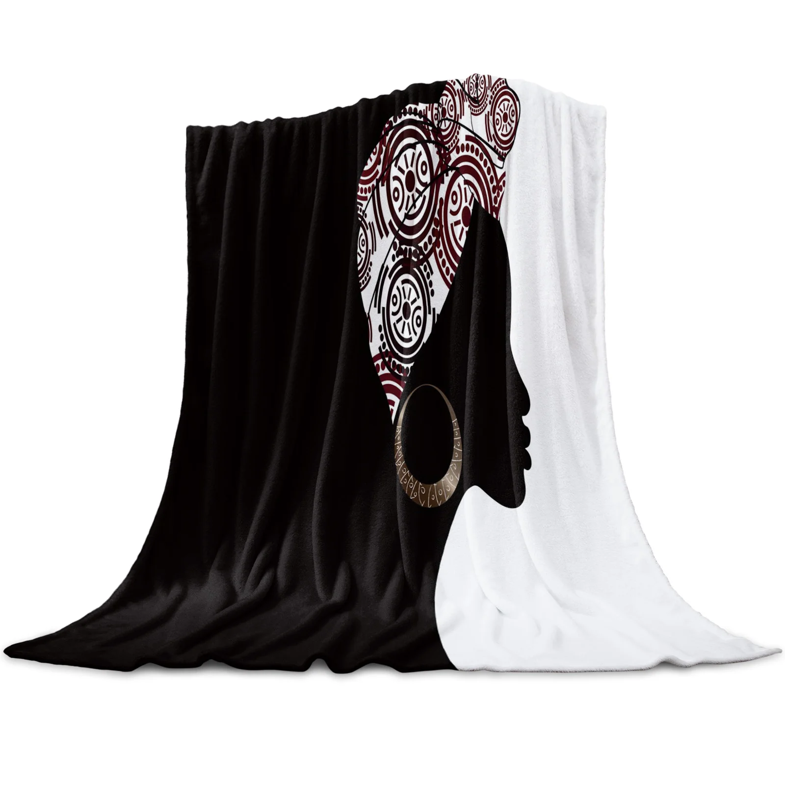 

Soft Warm Fleece Blanket Ethnic African Women Winter Sheet Bedspread for Couch Bed Sofa Throw Flannel Blankets King Queen Size