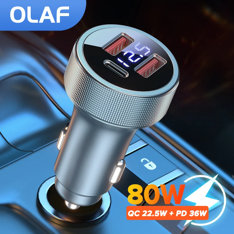 

Автомобильное зарядное устройство с USB-портом, 80 Вт