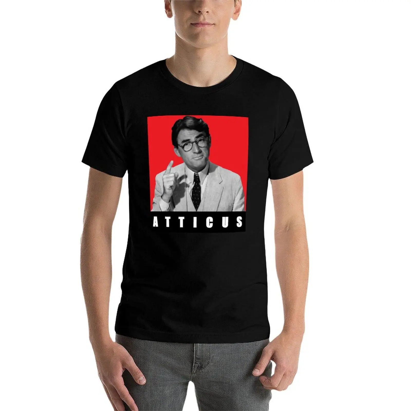 Фото Футболка ATTICUS FINCH, базовая футболка из смесового хлопка с короткими рукавами №4