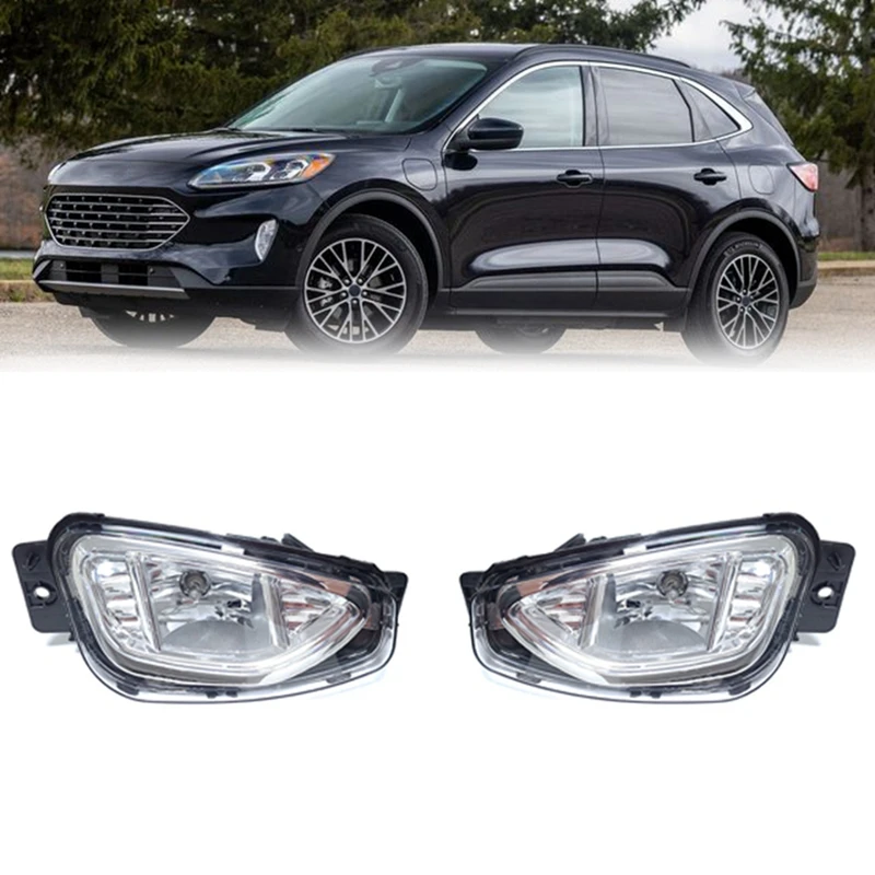

Car Front Bumper Fog Lights Assembly Driving Lamp Foglight With Bulb For Ford Escape 2021 2022