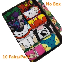 10 pairspack woman men fashion socks anime funny socks hip hop personality cartoon high quality sewing pattern dress sock