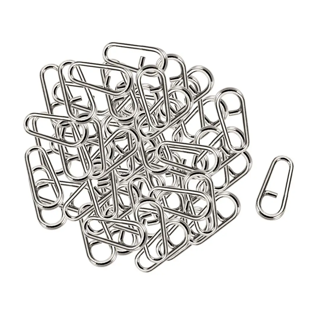 

100 Pieces / Piece Bent Head Oval Split Link Lure Assorted Swivel Snap Conner