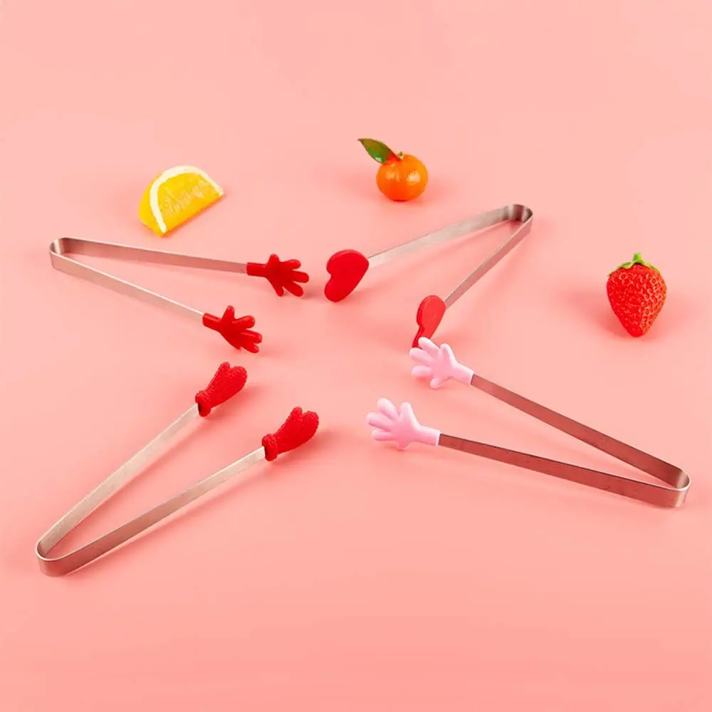 

Heat-Resistant Stainless Steel Salad Snack Kitchen Tool Bread Ice Cube Clamp Food Clip BBQ Tong Cooking Utensils
