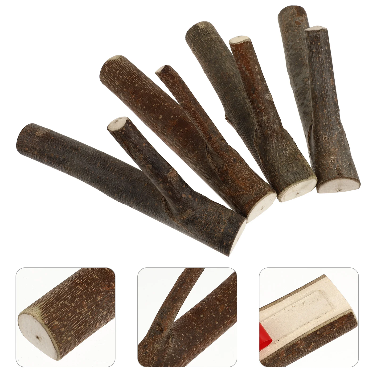 

Hooks Wall Wood Coat Natural Wooden Decorative Adhesive Rustickitchen Towel Rack Coats Hanging Hanger Mounted Handbag Hook