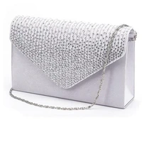 ladies satin clutches evening bags crystal bling handbags wedding party purse envelope fashion womens bags wallet clutch bag hot
