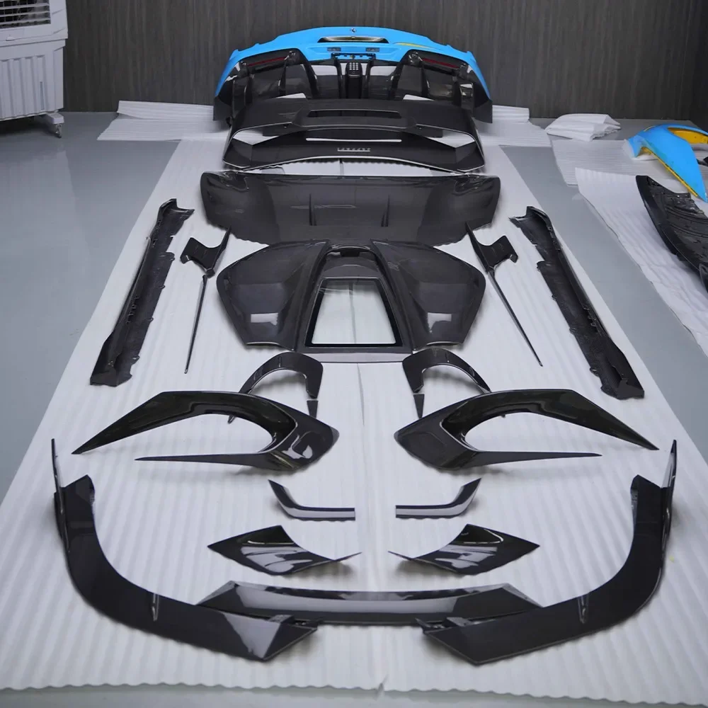 Сухой спойлер из углеродного волокна для Ferrari 296 GTB Facelift BatFury Aero Style передний и