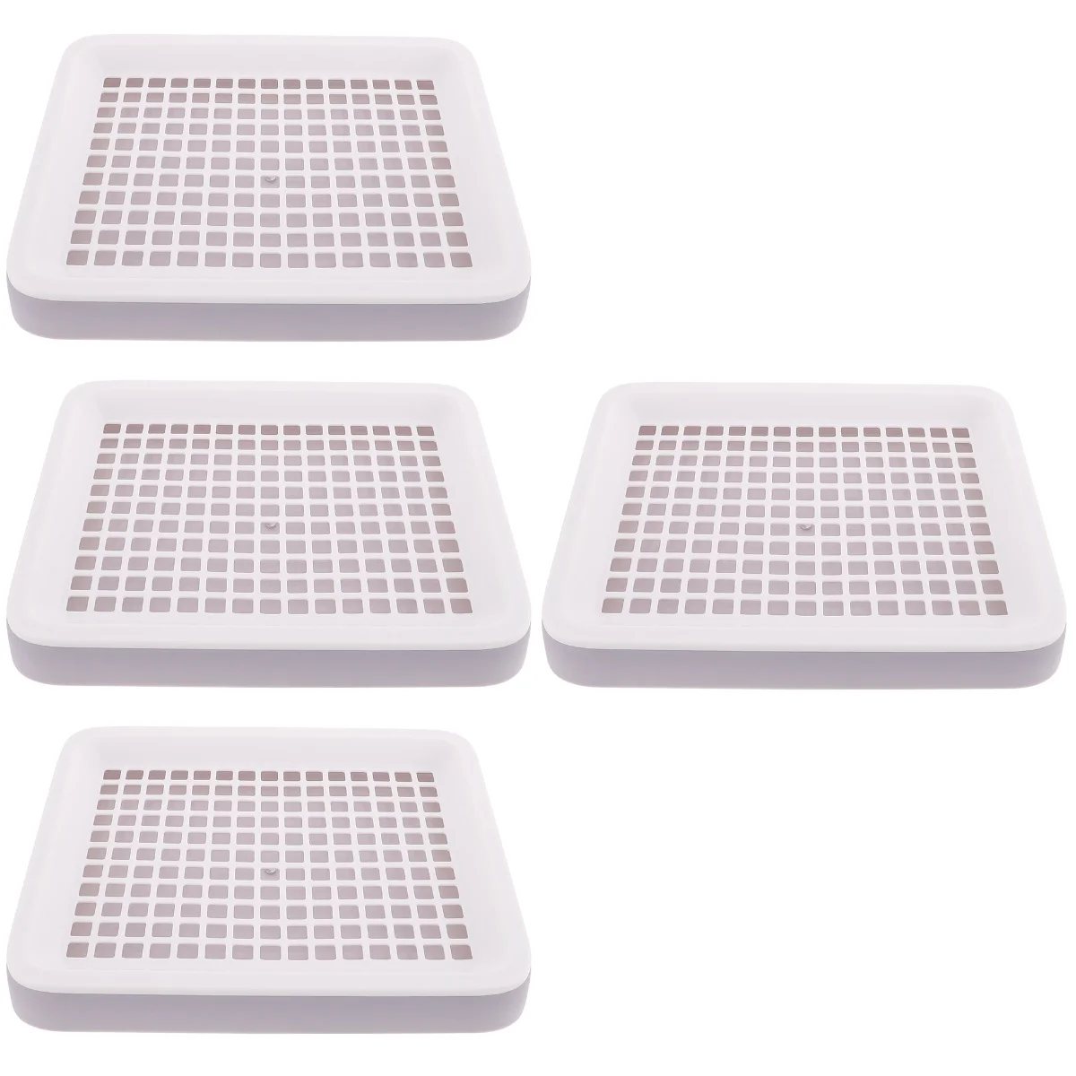 

4 Pieces Pet Toilet Plastic Bins Dog Indoor Training Aid Trash Can Bunny Clean Equipment Hamster Small Cage Supply Potty Tray