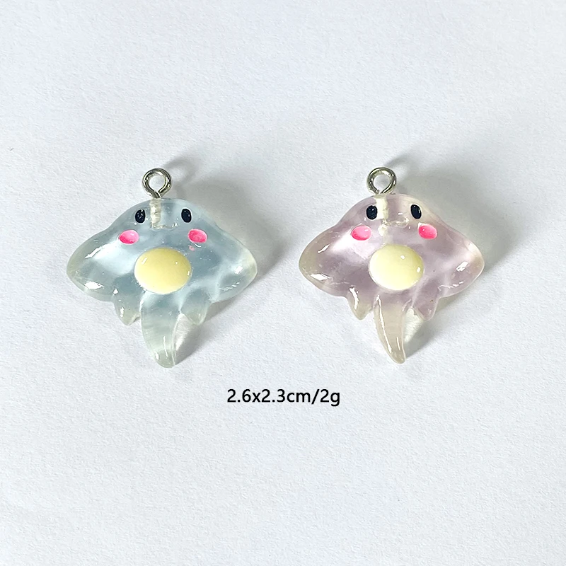 10 шт. смоляные плоские лучи Манта маленькие подвески в виде рыбок милый