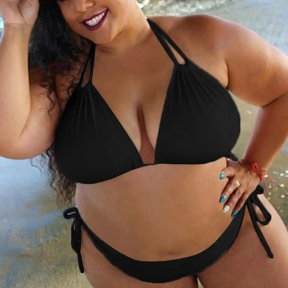 

Backless 2 Pcs/Set Fabulous Wire Free Bathing Suit Breahable Bathing Suit Sexy for Water Sports