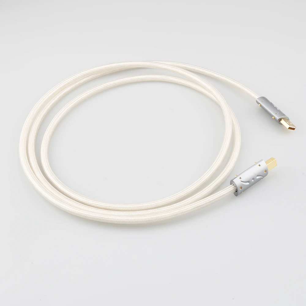USB-кабель для передачи данных Audiocrast A26 OCC, посеребренный аудиокабель USB, DAC USB Hi-Fi кабель, usb-кабель, Виборг, USB-штекер Hi-Fi