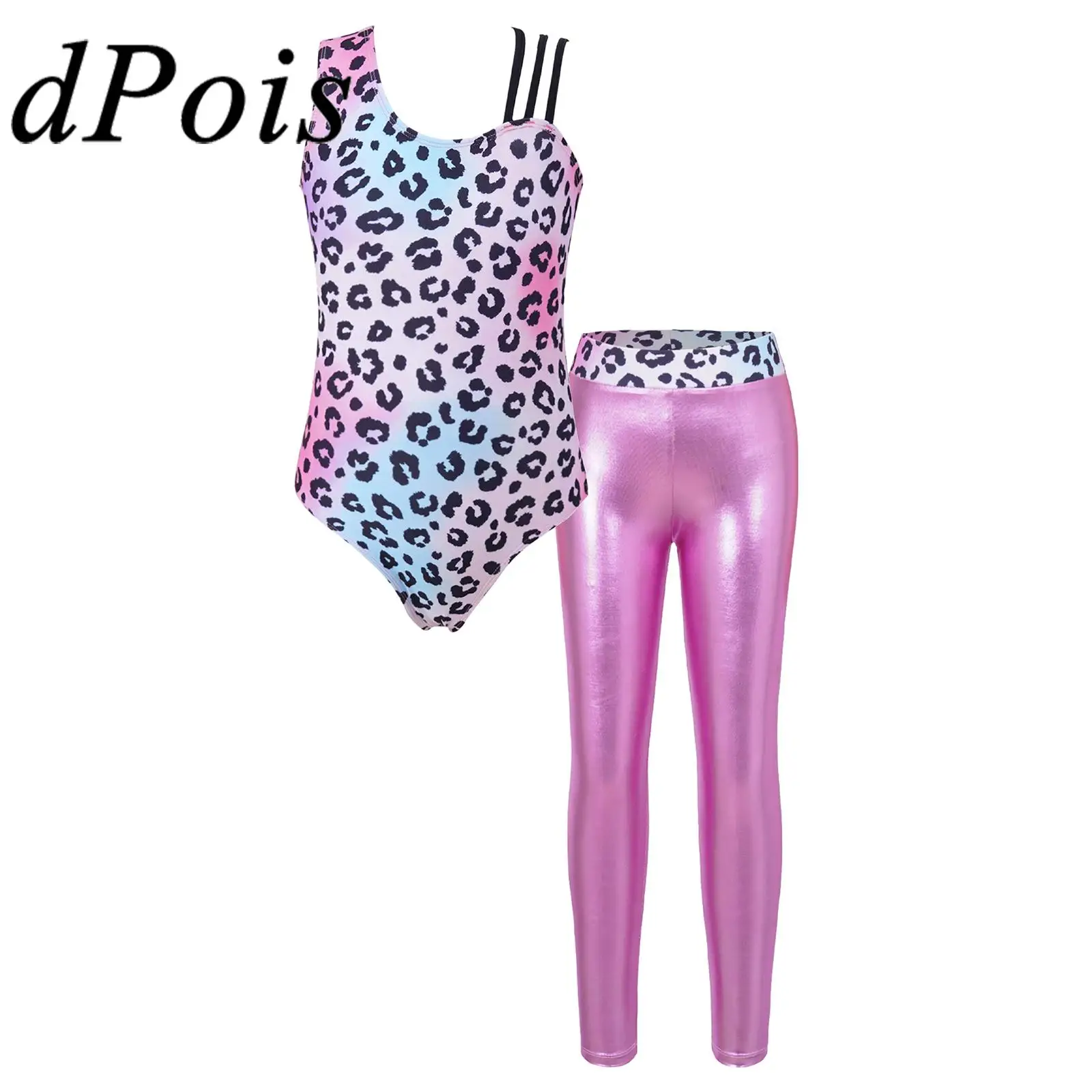 

Детские танцевальные костюмы для девочек с принтом, балетная пачка, трико с леггинсами, комплекты танцевальной одежды для гимнастики, комбинезон, спортивное боди для йоги