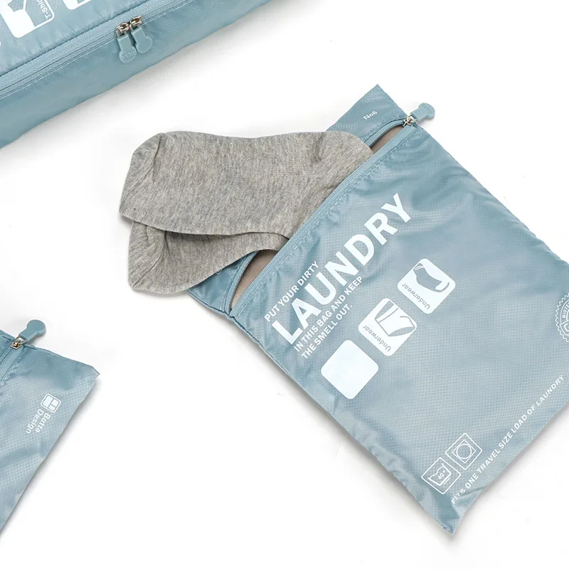 7pcs/set Packing Cube Travel Bags Unisex Portable Large Capacity Clothing Cosmetics Sorting Pouch Organizer Luggage Accessories