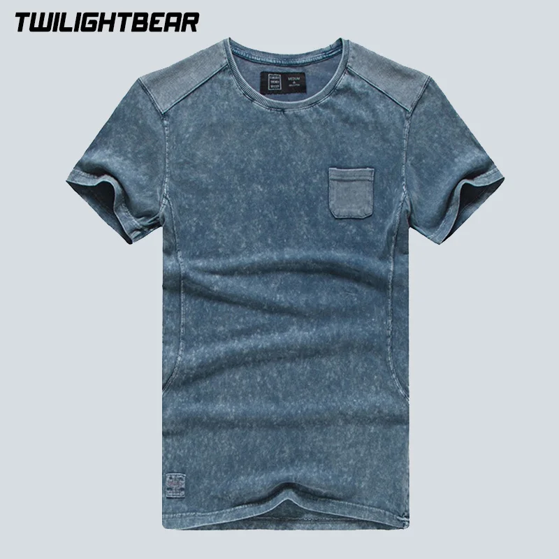 

Brand Men's T Shirt Short Sleeve Summer 100% Cotton Designer Vintage Fit Slim Slim Casual T Shirts Men Tees With Packet AFV98
