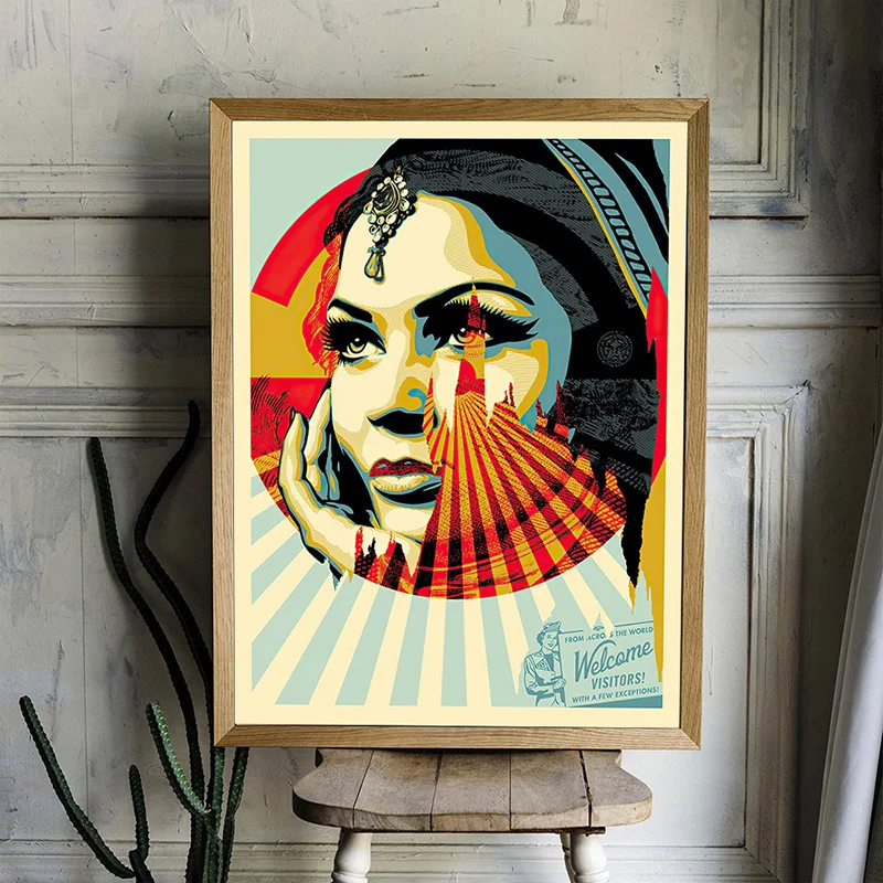 

Retro Shepard Fairey Wall Art Canvas Street Poster Print Vintage Abstract Art Painting Picure For Living Room Home Decor Cuadros