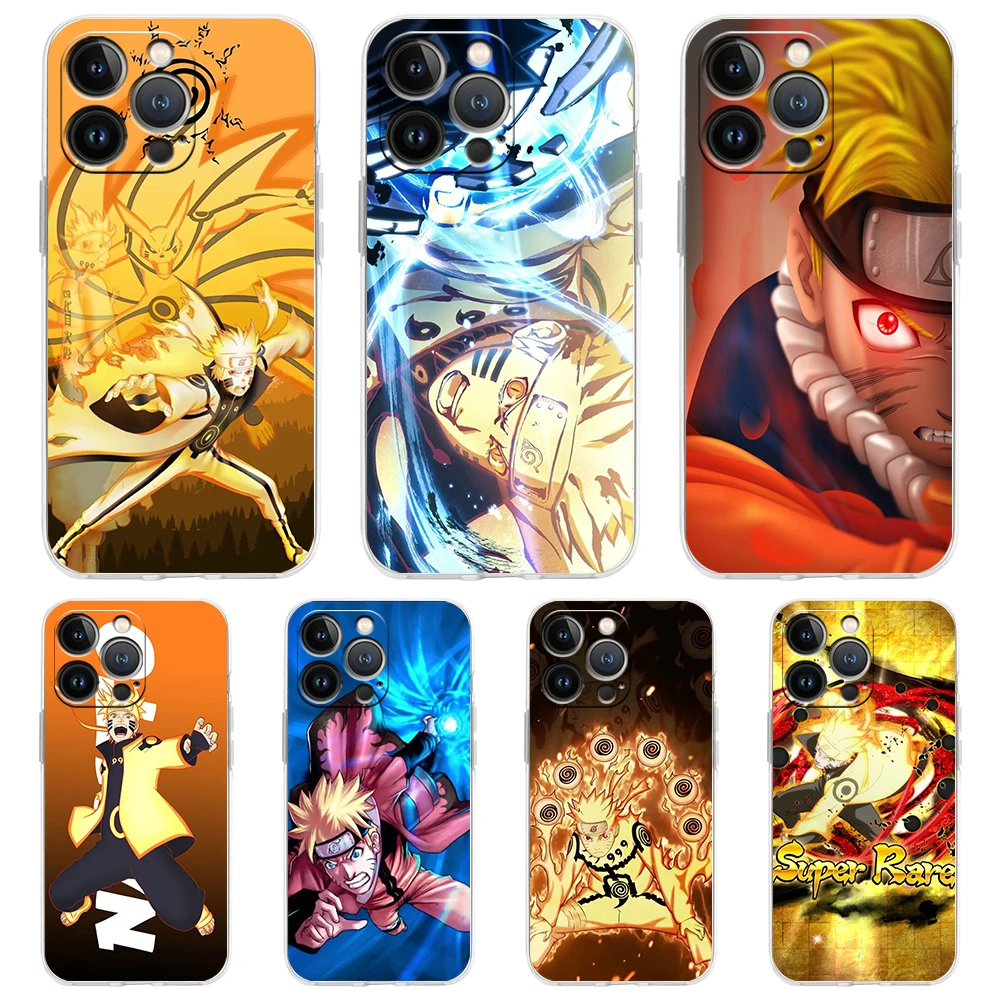 

Uzumaki Naruto Soft Transparent Phone Case Cover for iPhone 13 12 11 Pro Max X XR 8 7 Plus SE2020 XS Max Luxury Shell Fundas Bag
