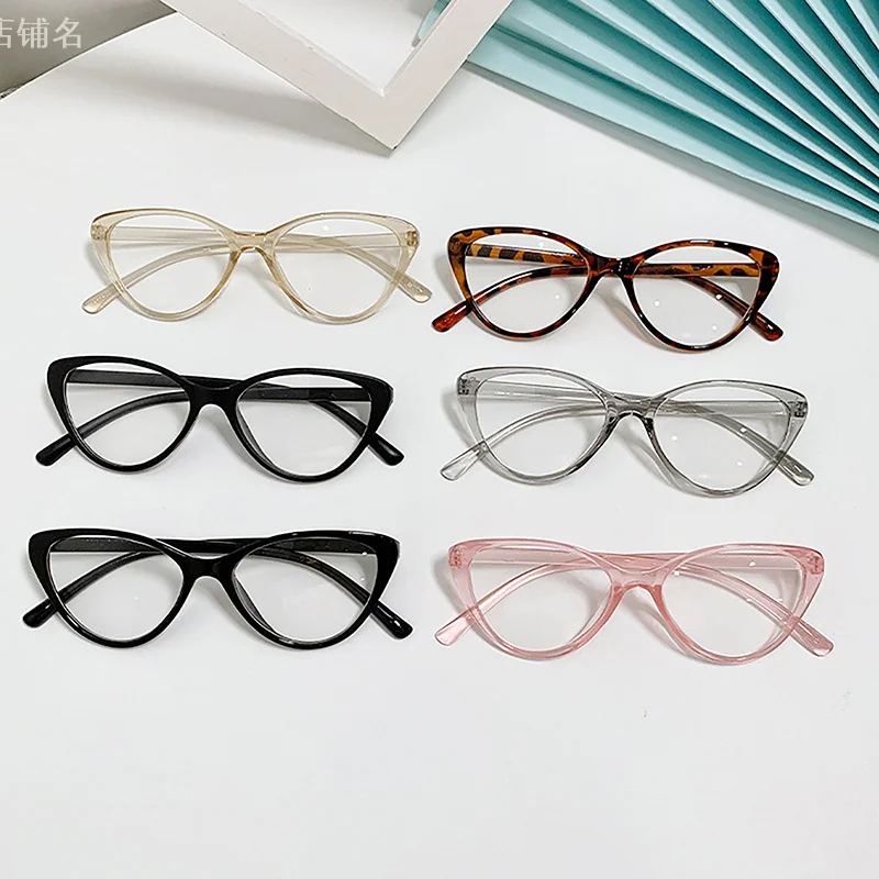 

Новые модные простые очки унисекс кошачий глаз для женщин, очки с оправой из поликарбоната, женские декоративные очки, очки