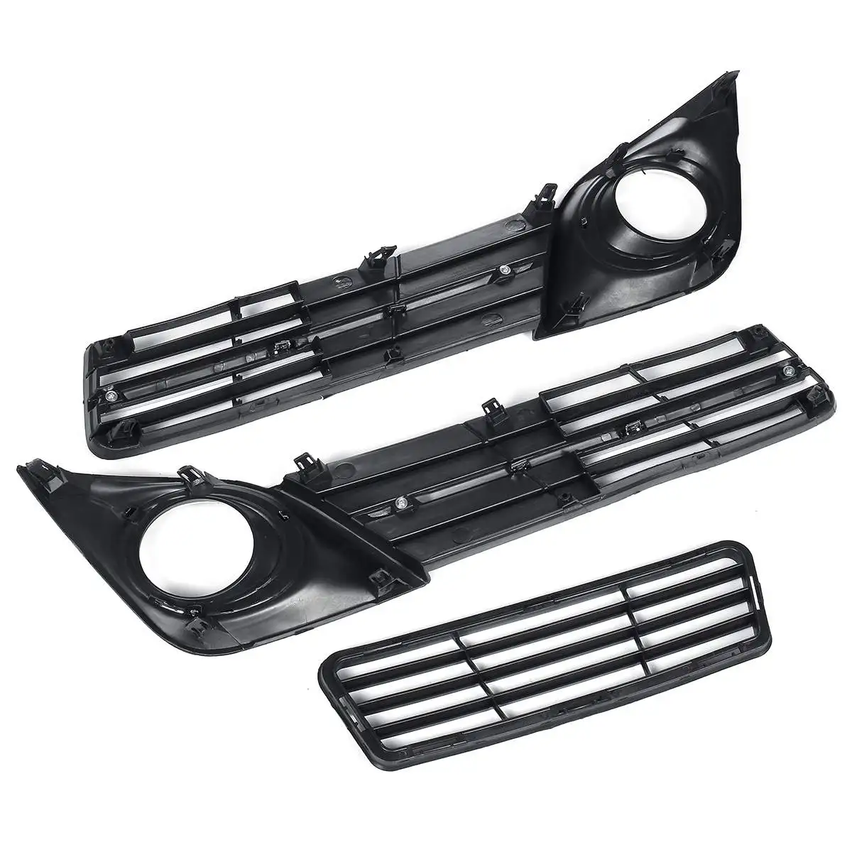 

1PC Car Front Bumper Lower Grille Cover + 2PCS Car Fog Light Grille Lamp Cover For Toyota Camry SE 2012-2014