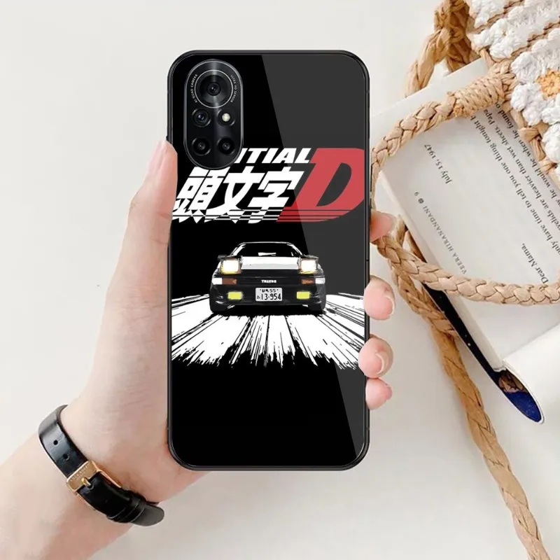 Initial D AE 86 Phone Case For Huawei P50 P40 P30 P20 Pro Mate 40 30 20 Pro Nova 9 8 7 PC Glass Phone Cover images - 6