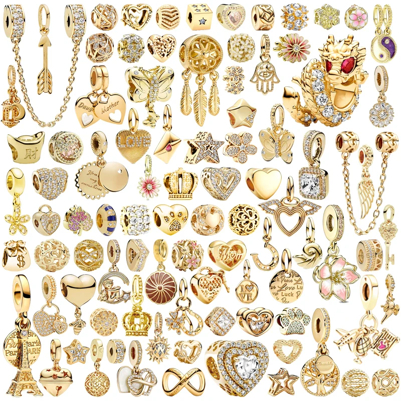 Золотые бусины P@Ndora для браслета