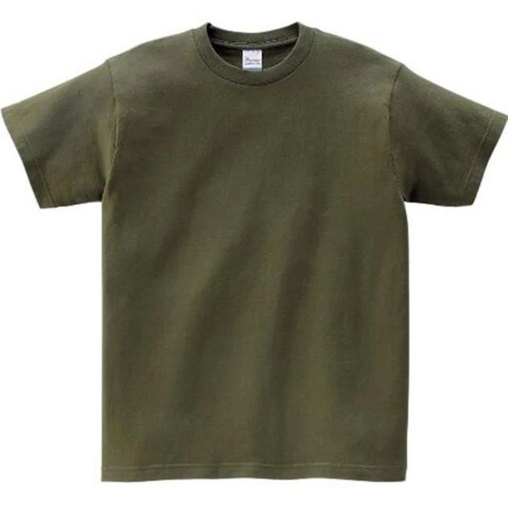 

Solid Color Men Women T Shirt Harajuku Style Loose Neckline T-shirt Cotton Round Neck Short-sleeved Bottoming Cotton T-shirt