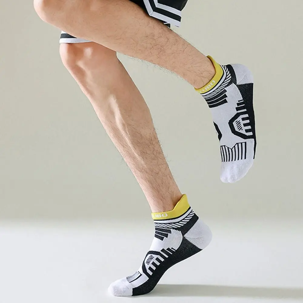 

Bright Color Ankle Socks Anti Slip Cotton Deodorant Towel Bottom Mens Socks Moisture Wicking Socks for Mens Football