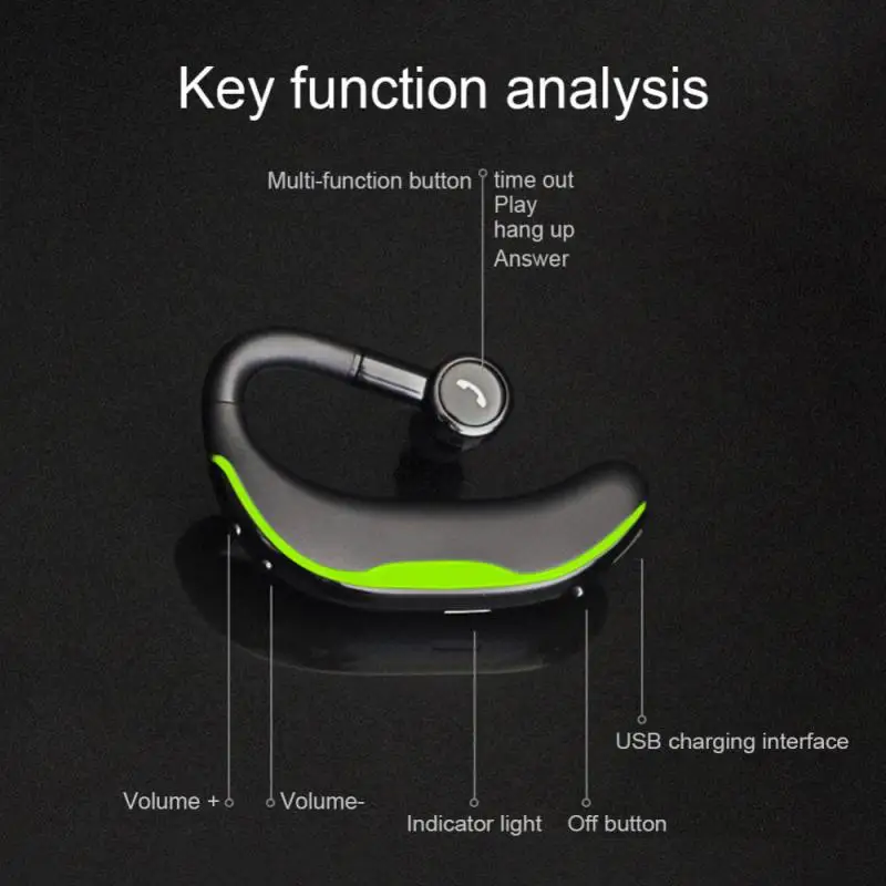 Беспроводные наушники F600 с длительным временем ожидания и микрофоном