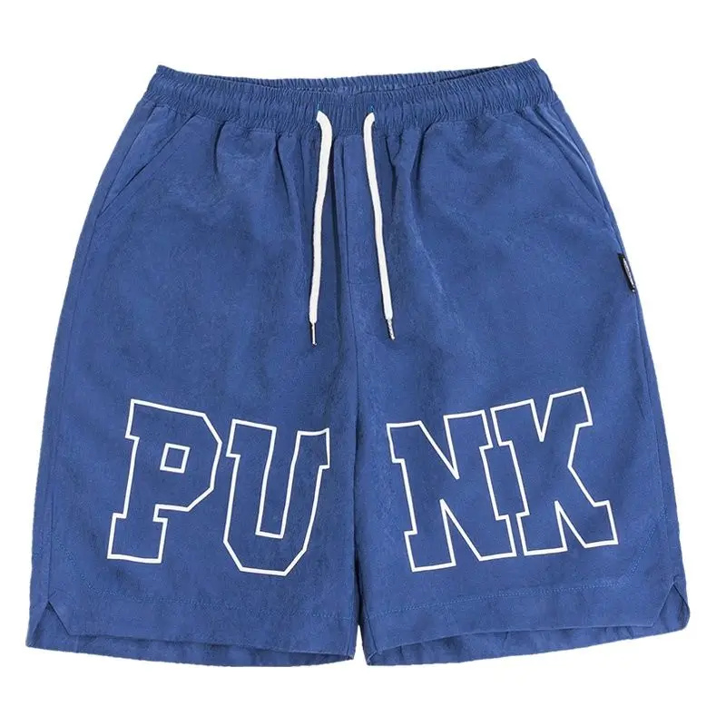 Мужские шорты в стиле ретро с принтом букв свободные мужские летние
