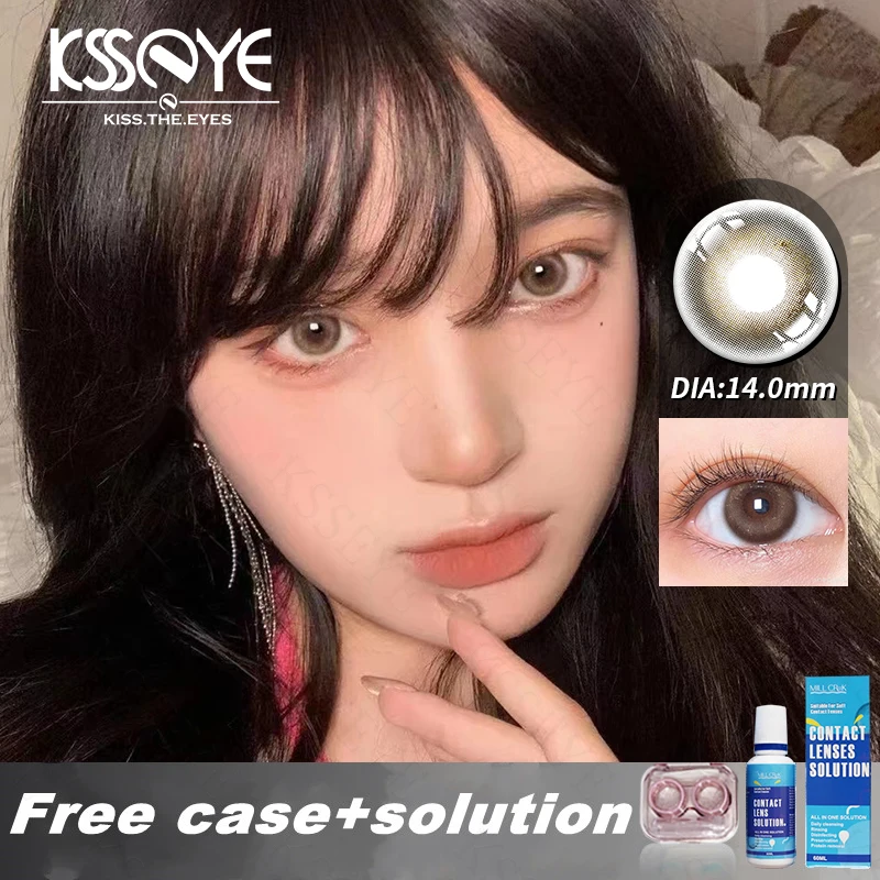 

KSSEYE 2 шт. пара цветных контактных линз с диоптриями фиолетовые синие линзы бесплатная коробка контактных линз и решение по уходу за контактн...