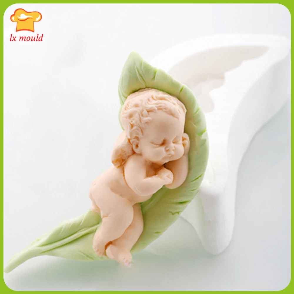 

Cradle Leaf Baby Silicone Mould, Food Safe, Cake Decorating, Sugarcraft Mold