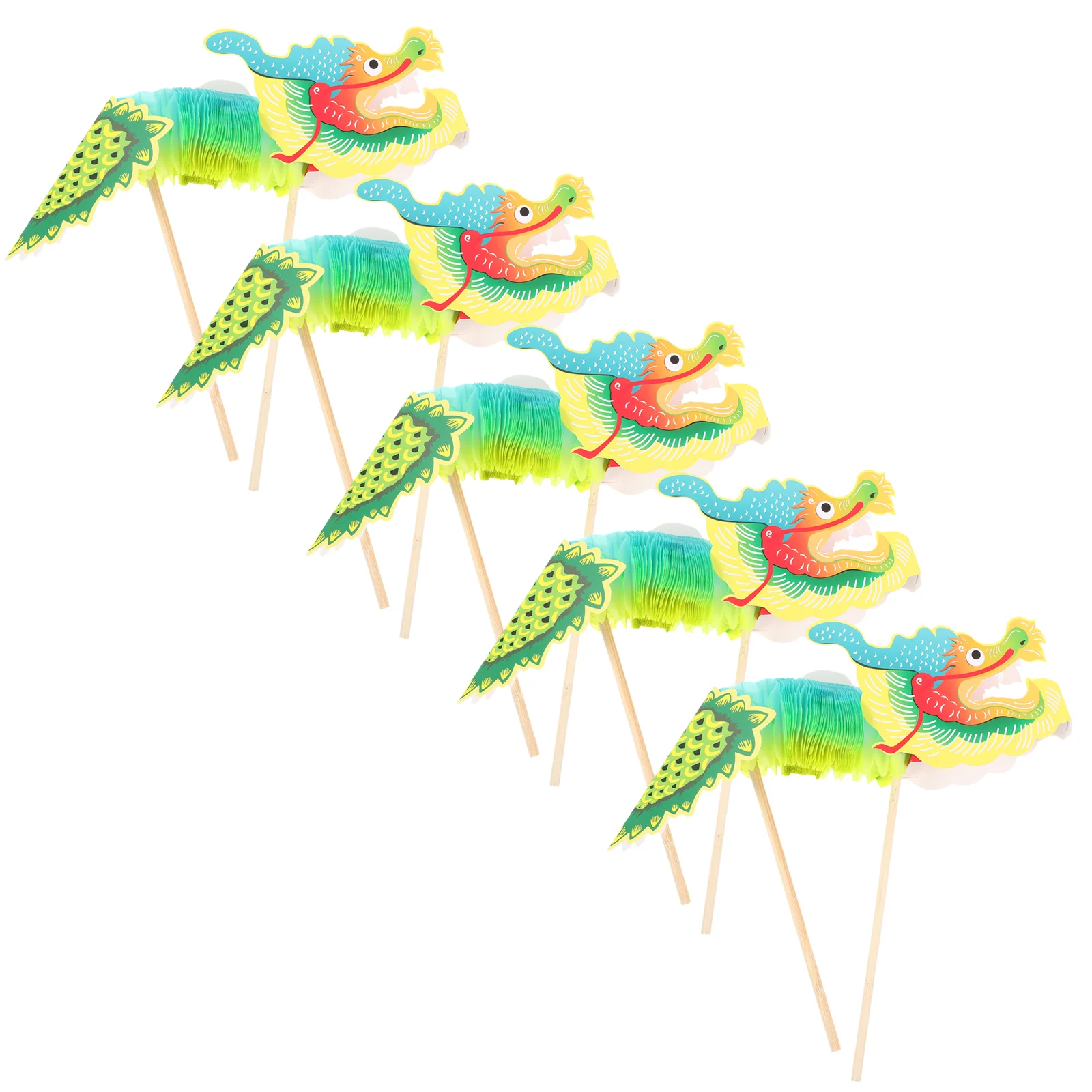 

5Pcs 3D Chinese New Year Dragon Decoration DIY Holding Dragon Photo Prop