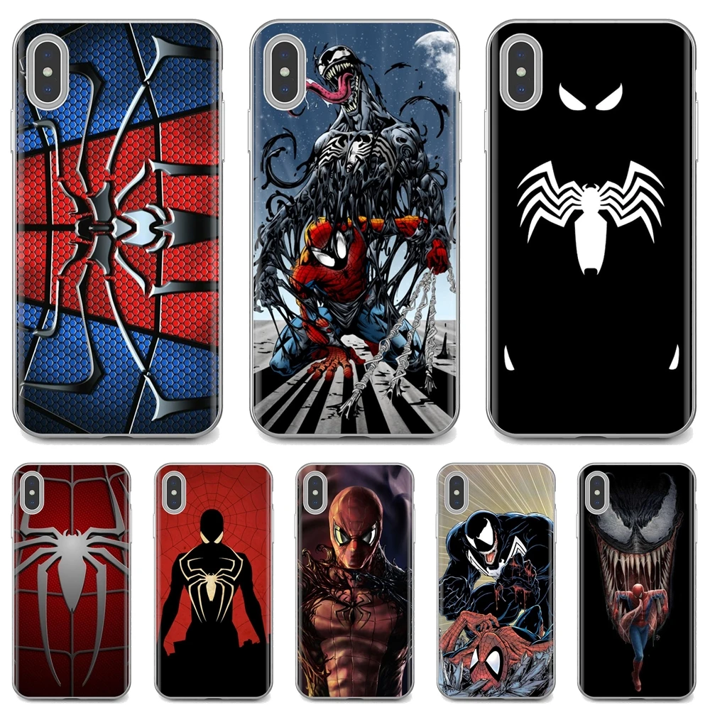 

Spiderman Spider Man Hero Venom Soft TPU Phone Case For iPhone 10 11 12 13 Mini Pro 4S 5S SE 5C 6 6S 7 8 X XR XS Plus Max 2020
